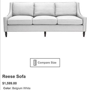 Zgallerie custom made Reese couch and chair